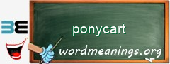 WordMeaning blackboard for ponycart